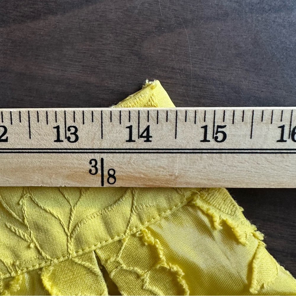 Who What Wear Yellow Textured A-Line Full Pleated Skirt Size 8 Cottagecore - Picture 4 of 8